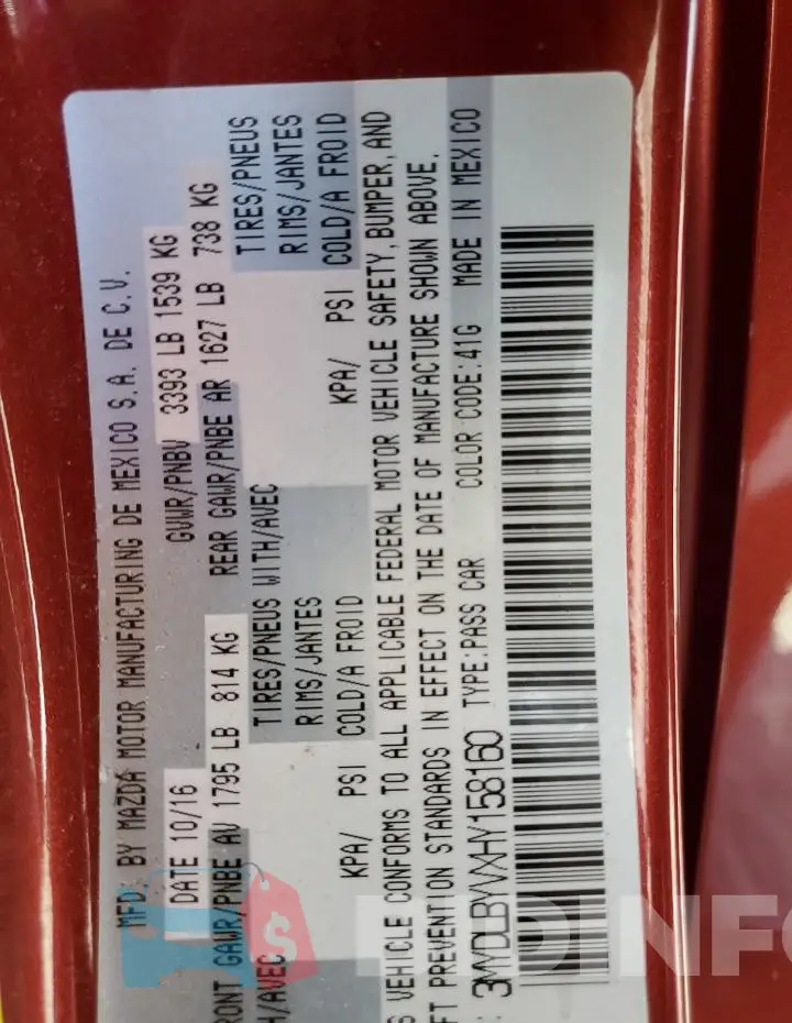3MYDLBYVXHY158160 Photo# 12