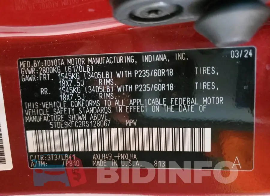 5TDESKFC2RS128067 Photo# 13