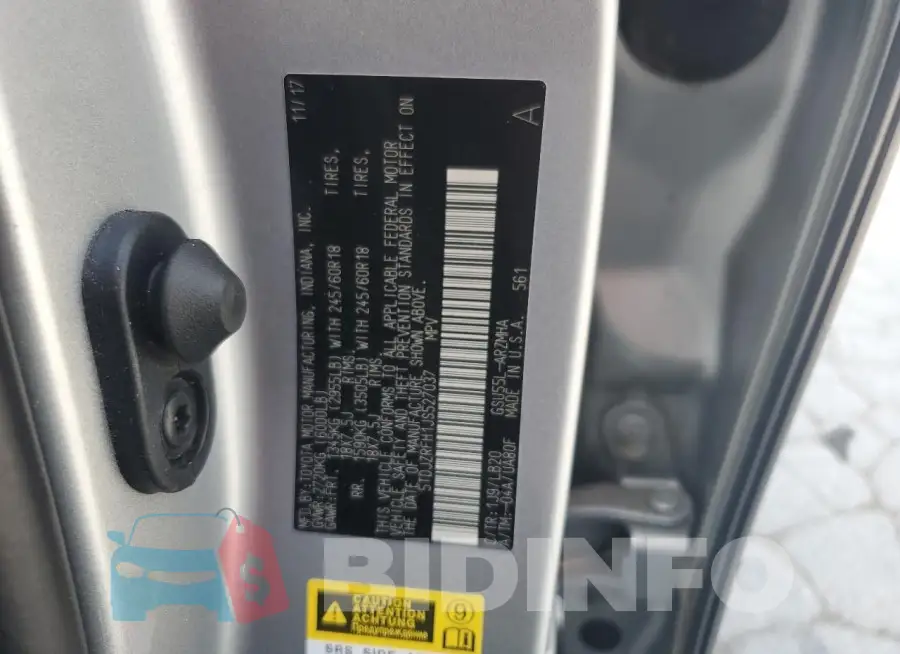 5TDJZRFH1JS527037 Photo# 13