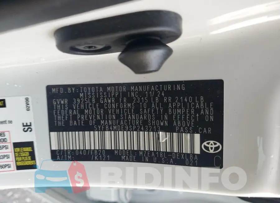 5YFB4MDE9SP243213 Photo# 12