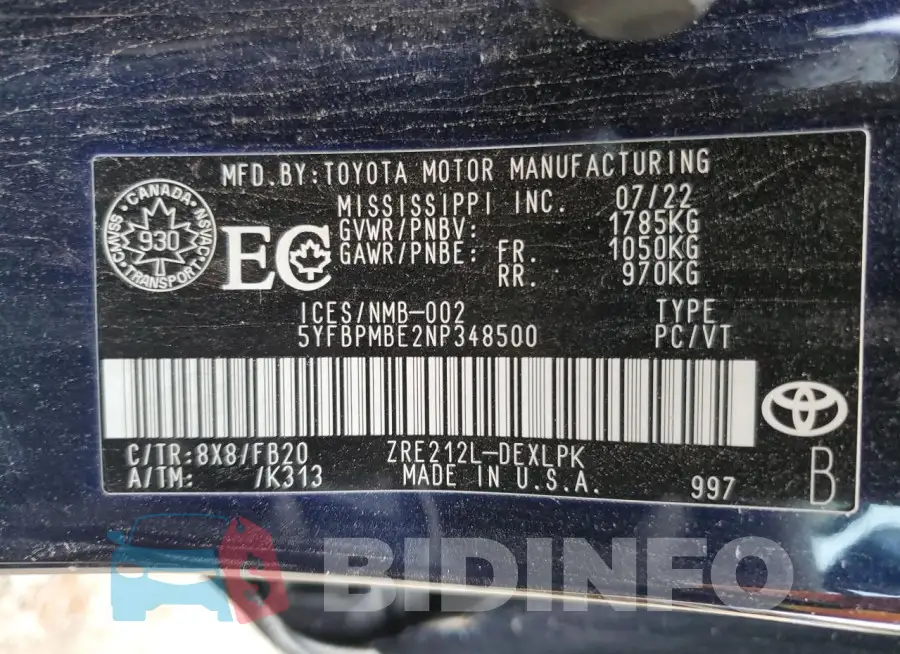 5YFBPMBE2NP348500 Photo# 12