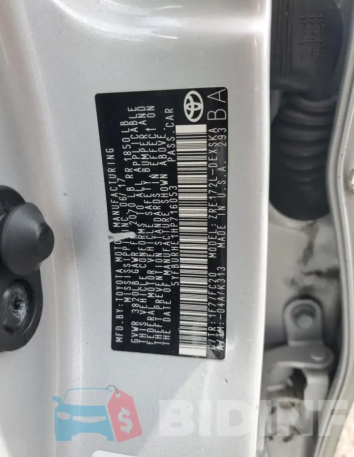 5YFBURHE1HP716053 Photo# 12