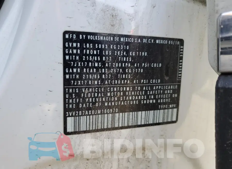 3VV2B7AX0JM160970 Photo# 13