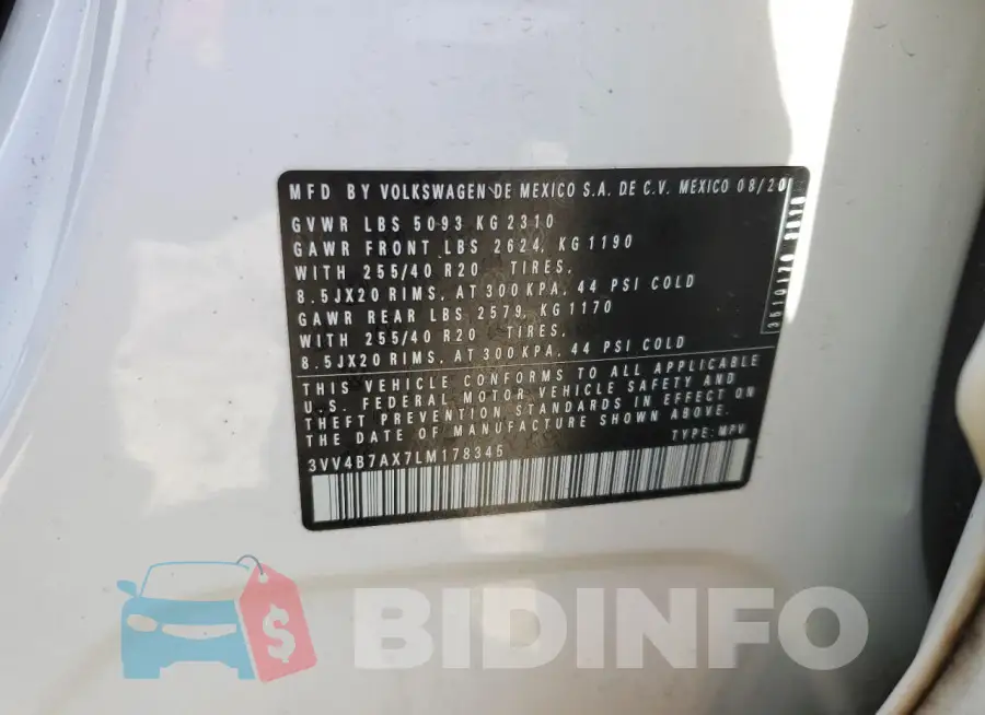 3VV4B7AX7LM178345 Photo# 14