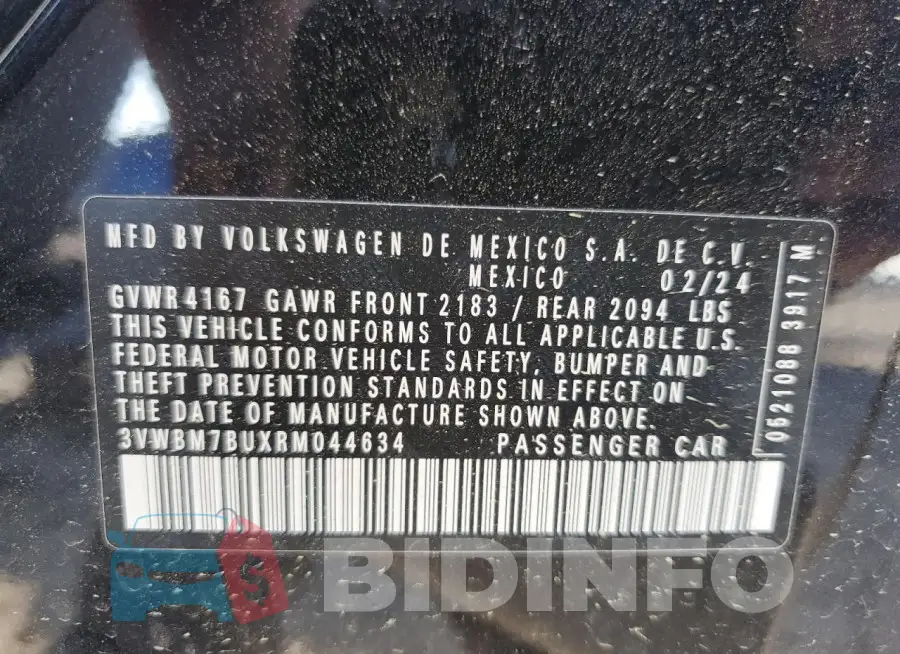 3VWBM7BUXRM044634 Photo# 12
