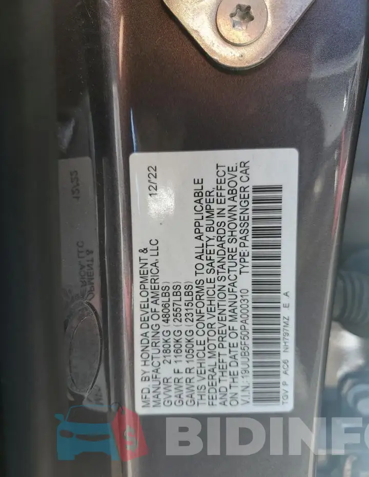 19UUB5F50PA000310 Photo# 12