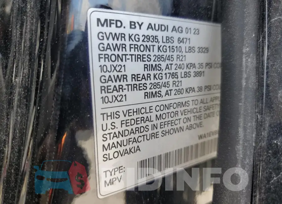 WA1EVBF11PD018023 Photo# 13