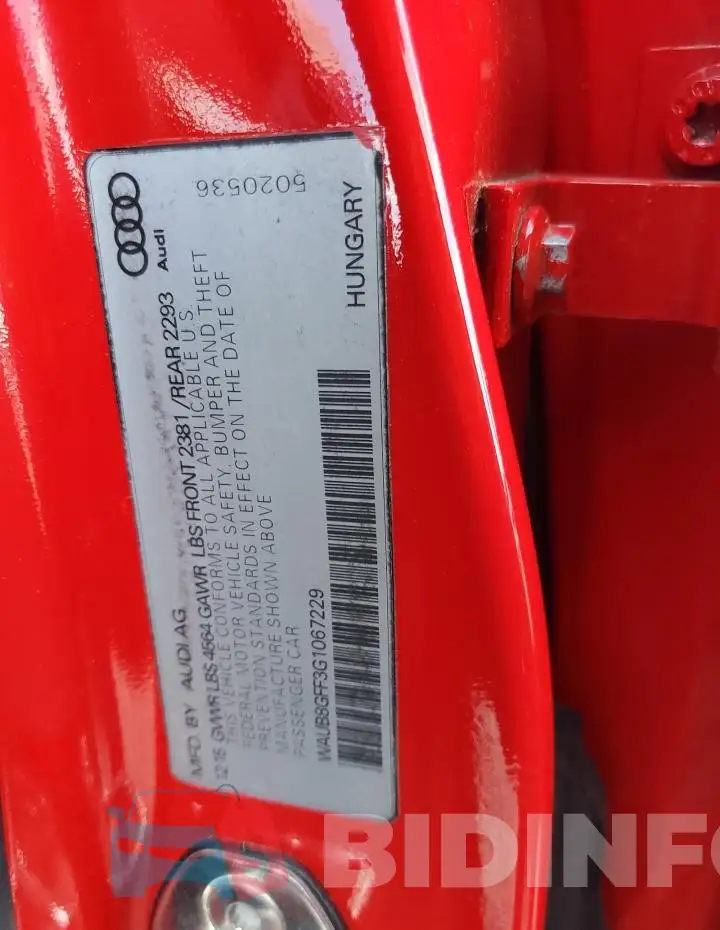 WAUB8GFF3G1067229 Photo# 13
