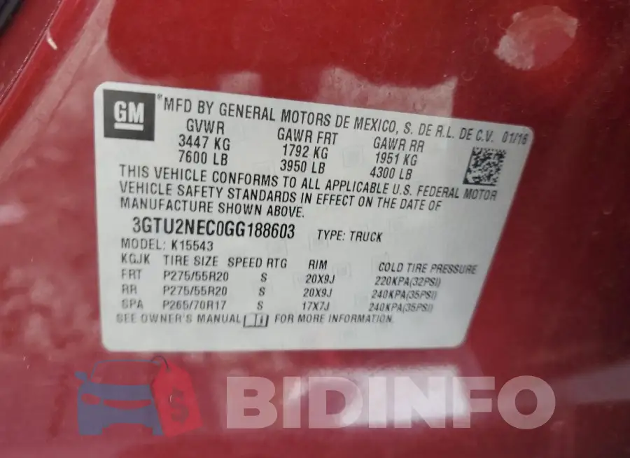 3GTU2NEC0GG188603 Photo# 12