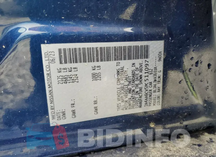 1N4AA6CV5PC511097 Photo# 12
