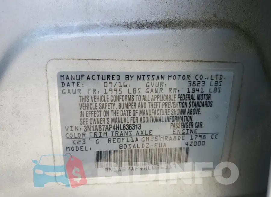 3N1AB7AP4HL636313 Photo# 13