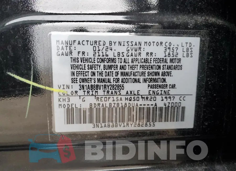 3N1AB8BV1RY282855 Photo# 12