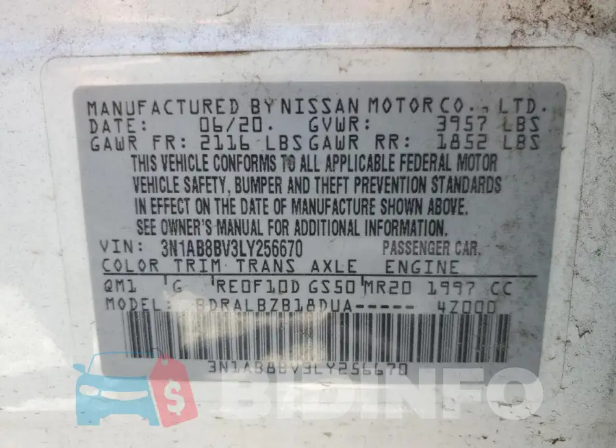 3N1AB8BV3LY256670 Photo# 12