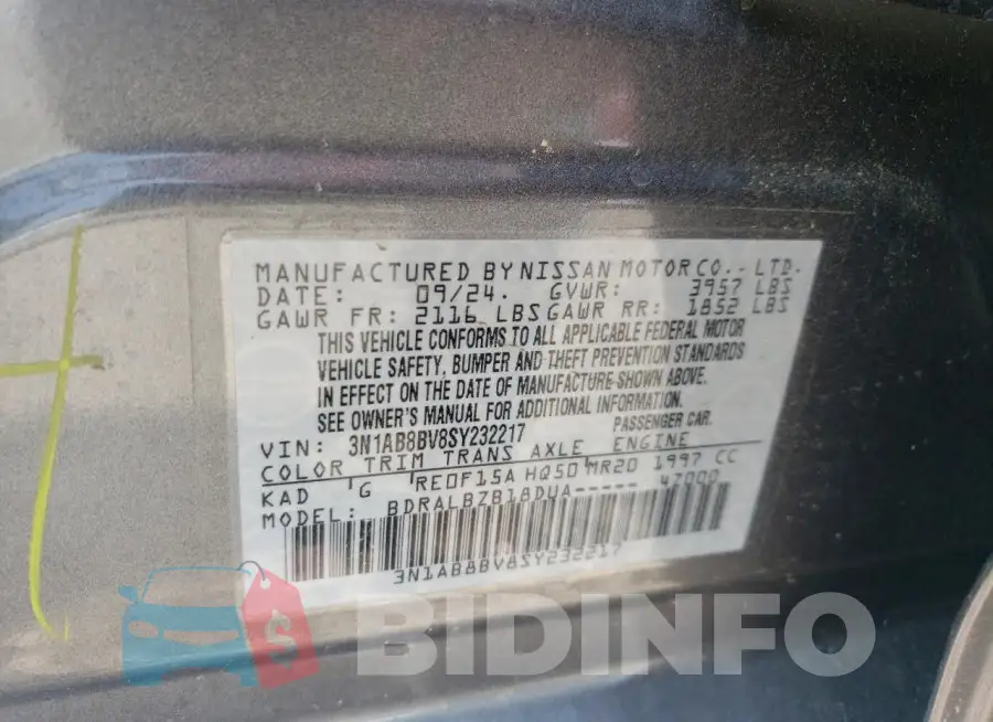 3N1AB8BV8SY232217 Photo# 12