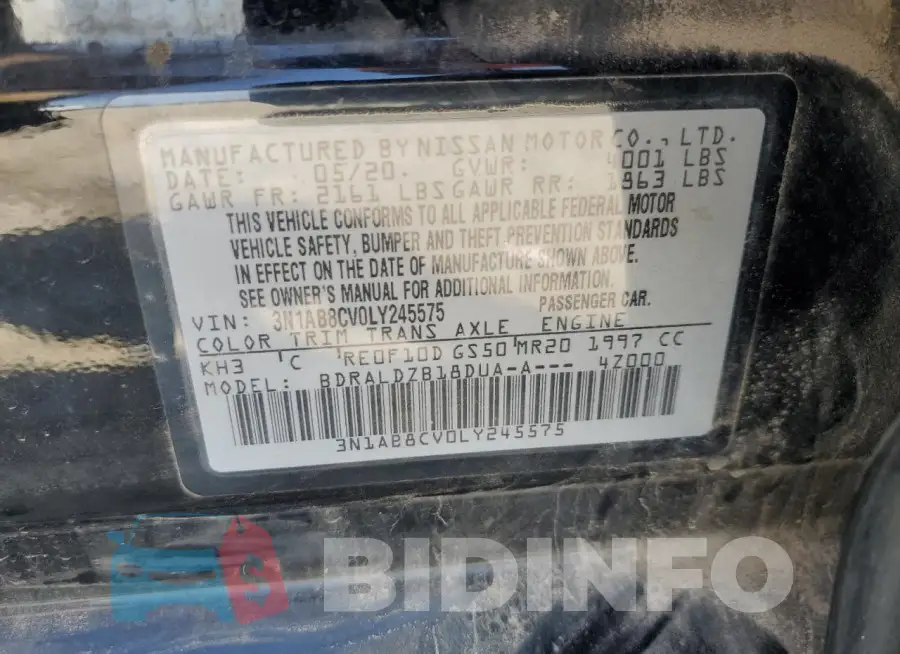 3N1AB8CV0LY245575 Photo# 12