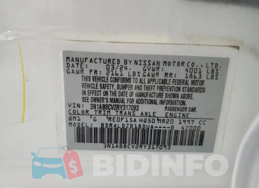 3N1AB8CV2RY317093 Photo# 12