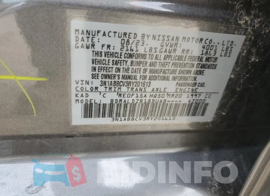 3N1AB8CV3RY201613 Photo# 13