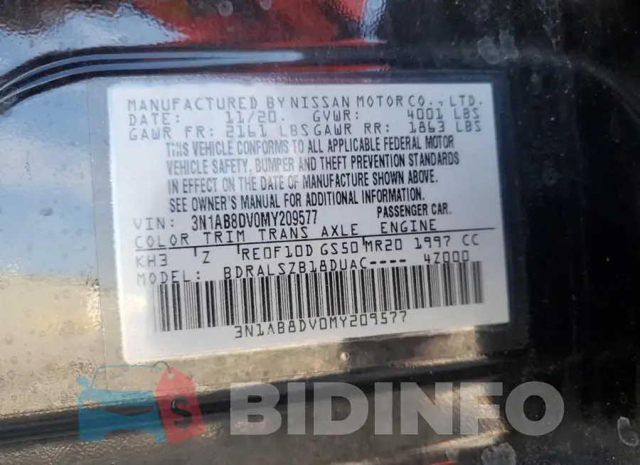 3N1AB8DV0MY209577 Photo# 12
