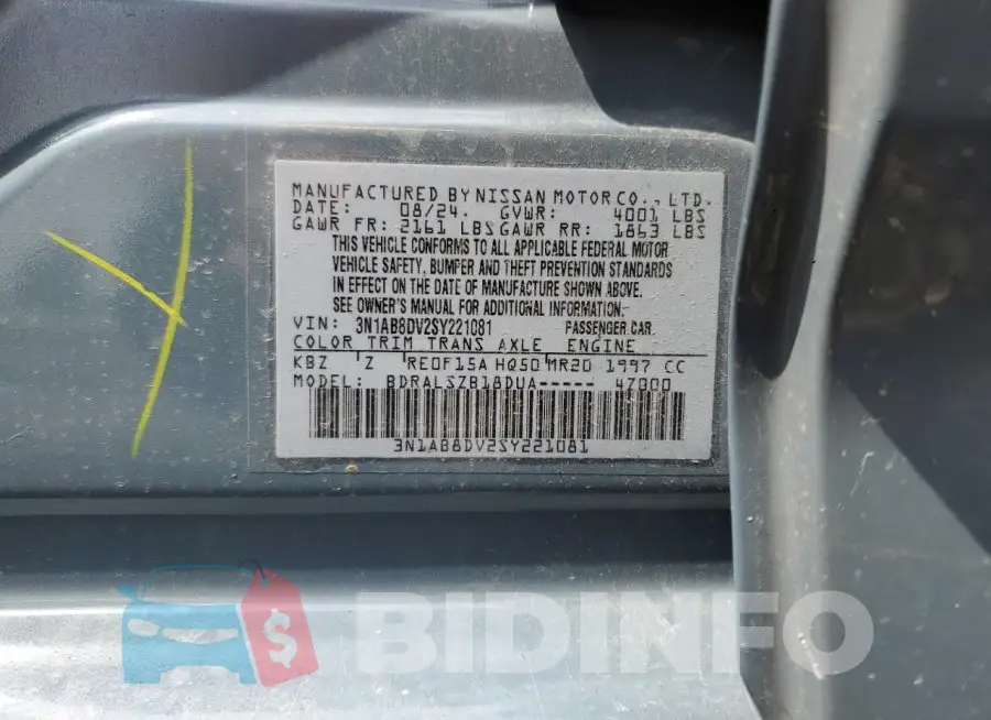 3N1AB8DV2SY221081 Photo# 12