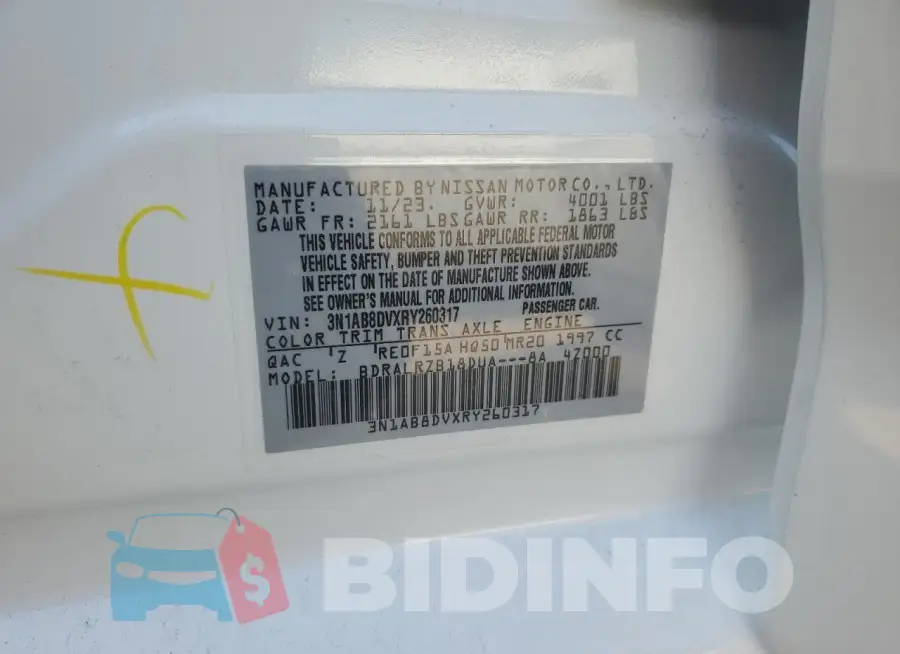 3N1AB8DVXRY260317 Photo# 12