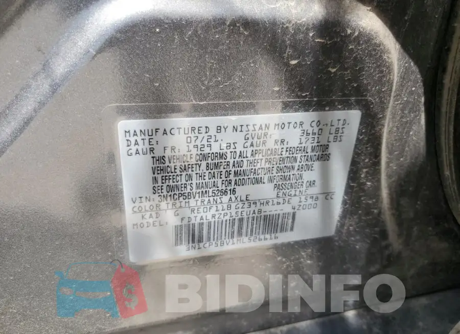 3N1CP5BV1ML526616 Photo# 13