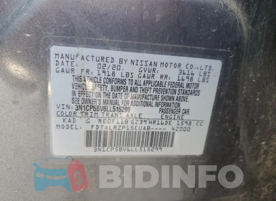 3N1CP5BV6LL515299 Photo# 14