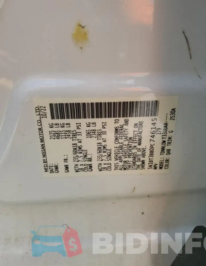 5N1BT3BB0PC746145 Photo# 13