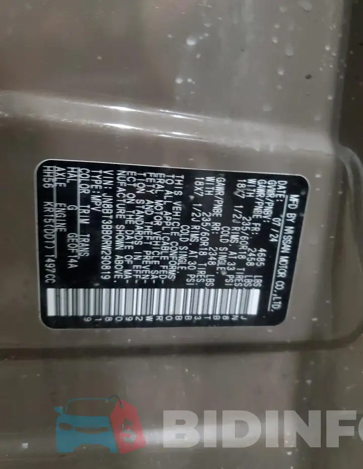JN8BT3BB0RW290819 Photo# 13