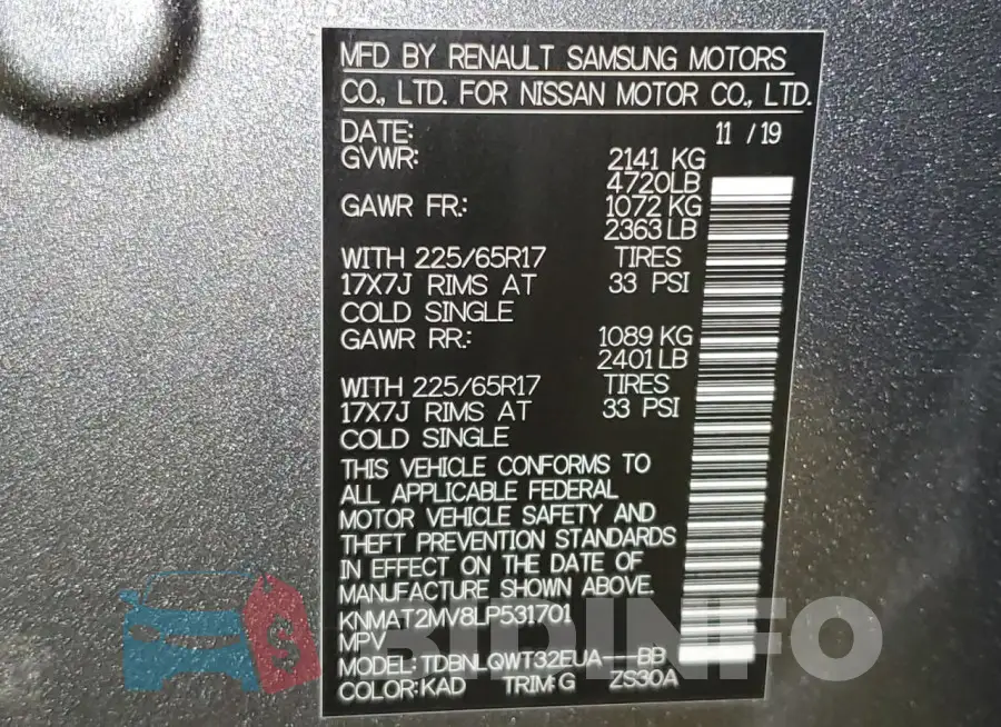 KNMAT2MV8LP531701 Photo# 13