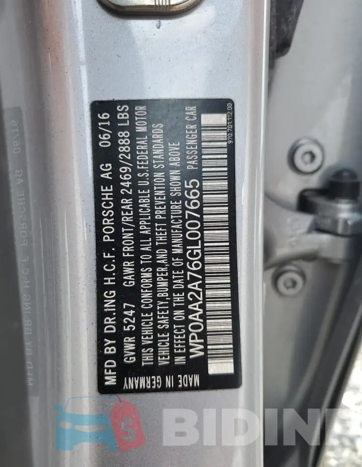 WP0AA2A76GL007665 Photo# 13