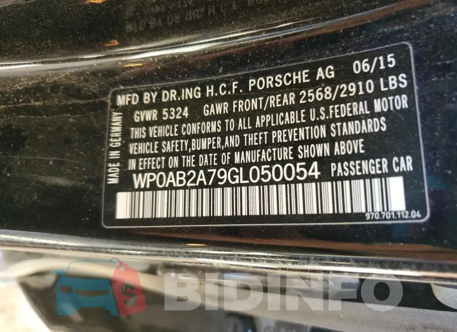 WP0AB2A79GL050054 Photo# 12
