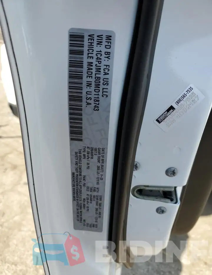 1C4PJMLB0MD118743 Photo# 13