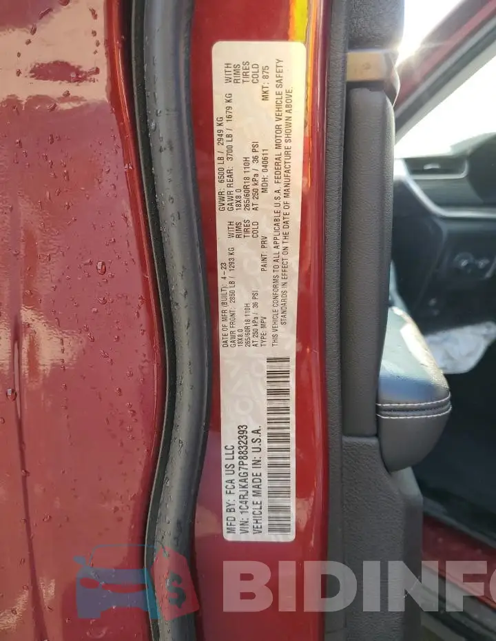 1C4RJKAG7P8832393 Photo# 14