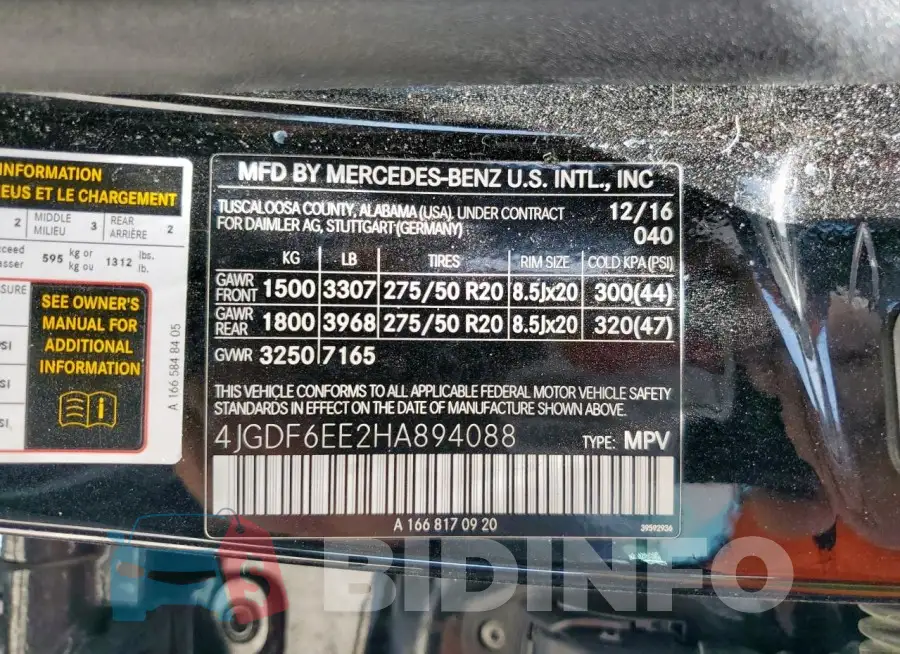 4JGDF6EE2HA894088 Photo# 13