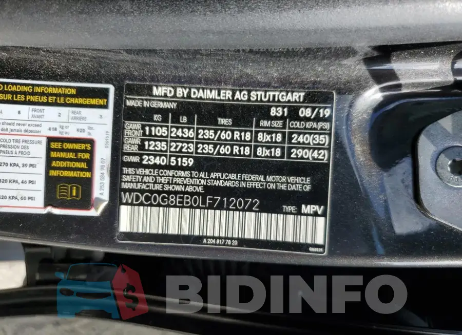 WDC0G8EB0LF712072 Photo# 13