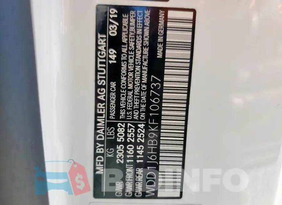 WDD1J6HB9KF106737 Photo# 12