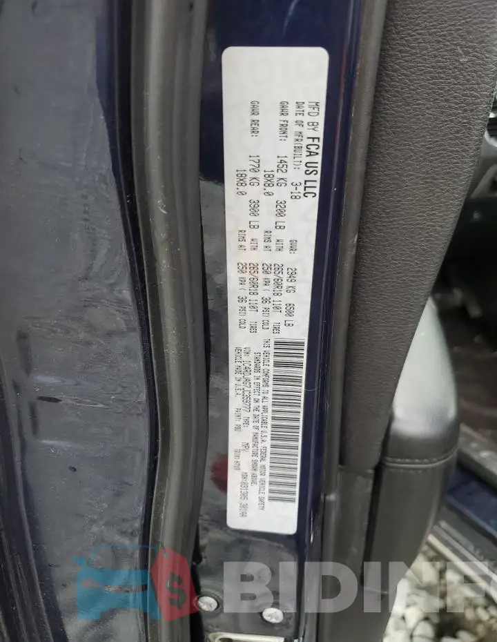 1C4RDJAG7JC359777 Photo# 14