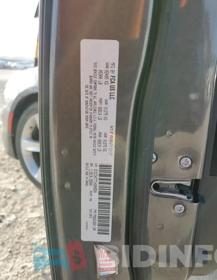 2C3CDXCT7JH205834 Photo# 12
