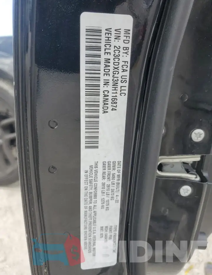 2C3CDXGJ3NH116874 Photo# 12