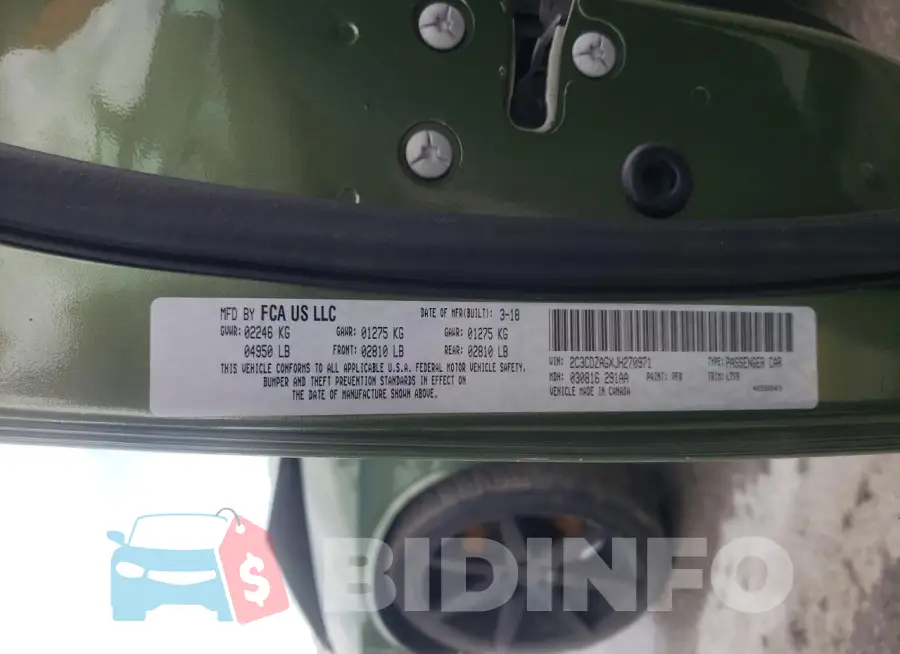 2C3CDZAGXJH270971 Photo# 12