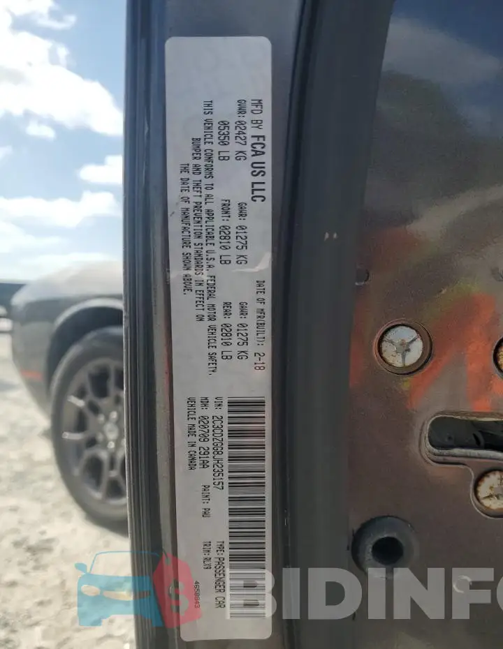 2C3CDZGG8JH235157 Photo# 13