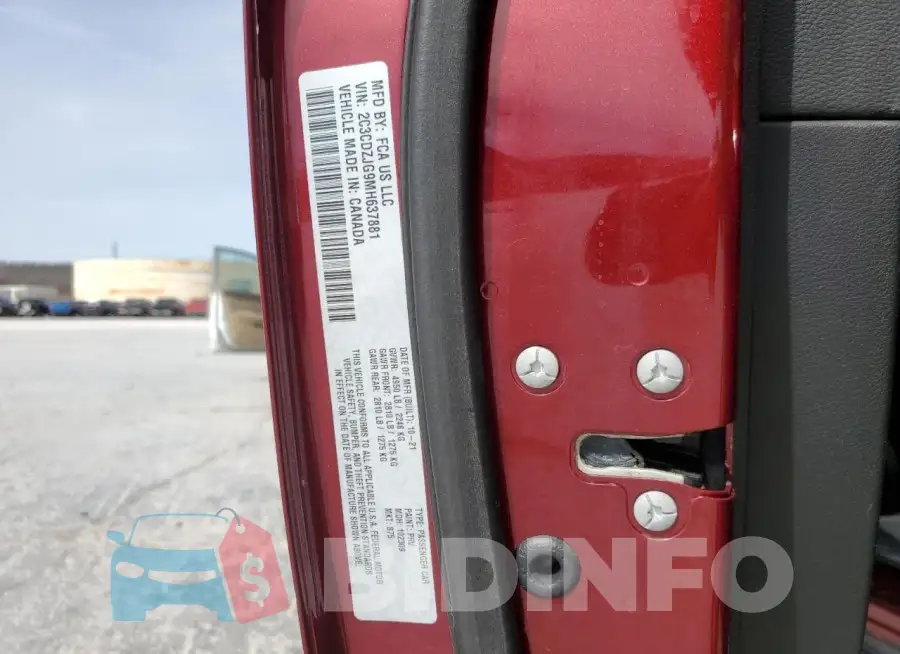 2C3CDZJG9MH637881 Photo# 12