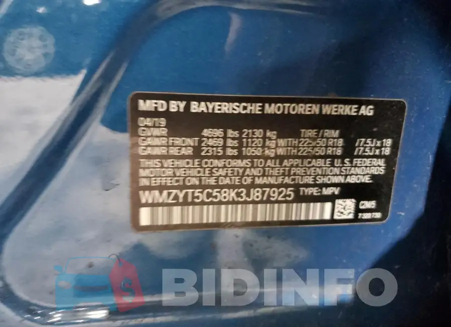 WMZYT5C58K3J87925 Photo# 12