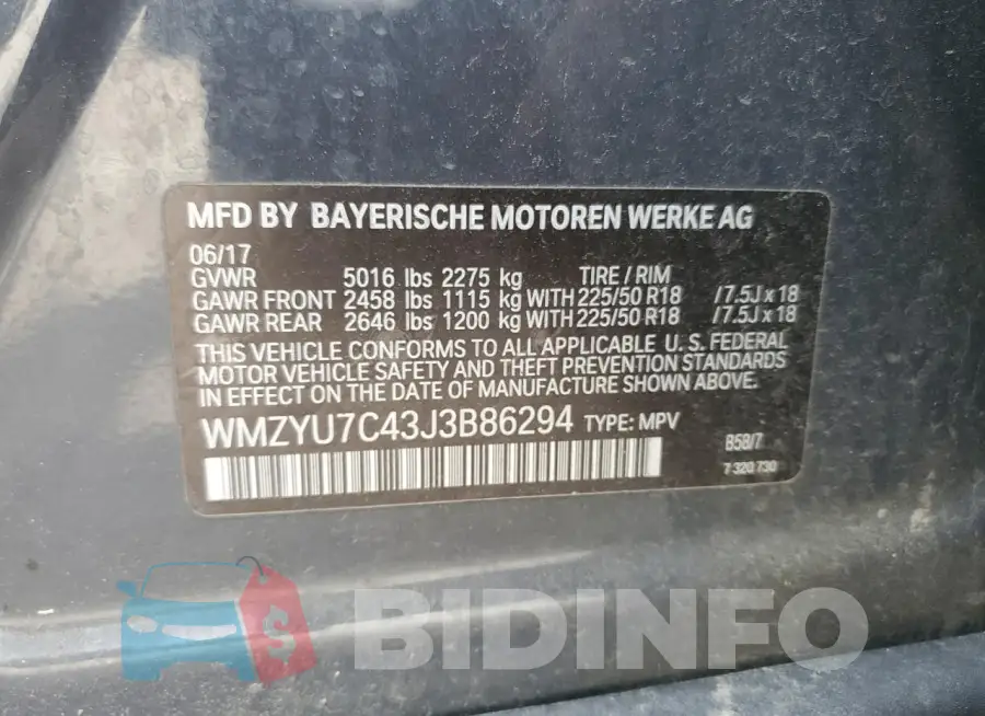 WMZYU7C43J3B86294 Photo# 13