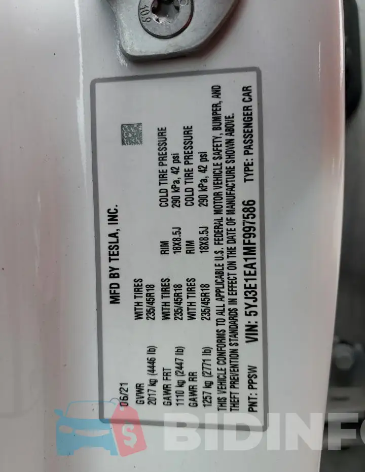 5YJ3E1EA1MF997586 Photo# 13