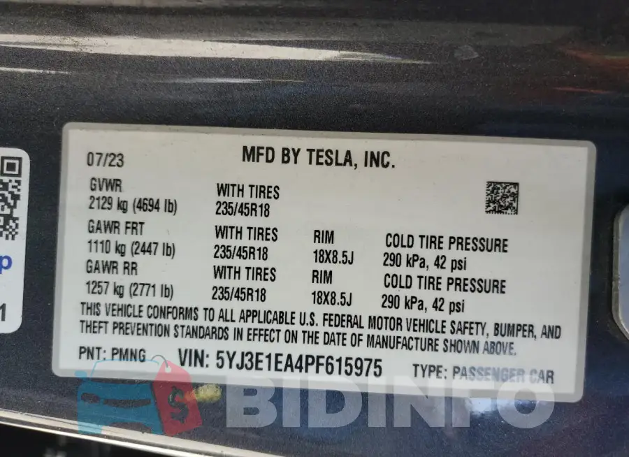 5YJ3E1EA4PF615975 Photo# 12