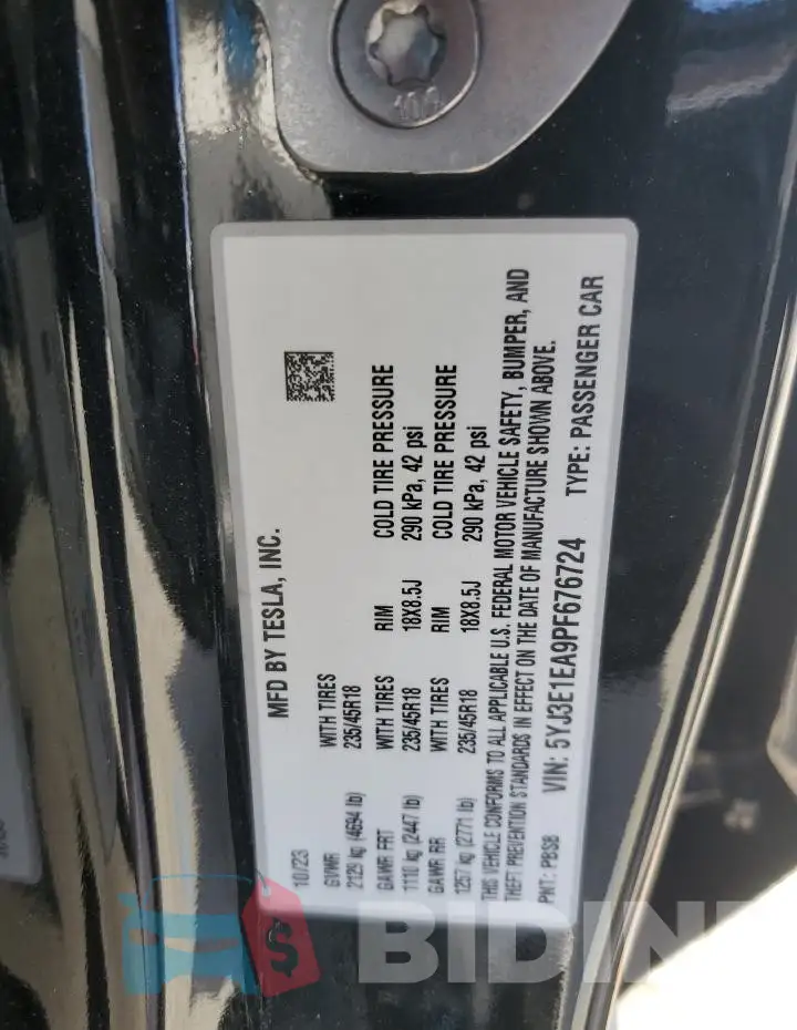 5YJ3E1EA9PF676724 Photo# 12