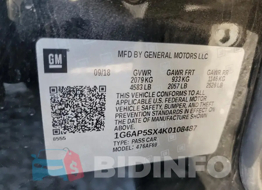 1G6AP5SX4K0108487 Photo# 12
