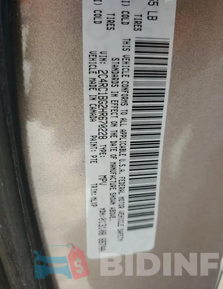 2C4RC1BG2HR670228 Photo# 14