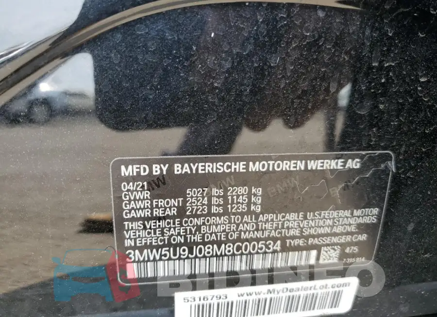 3MW5U9J08M8C00534 Photo# 12